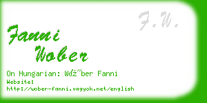 fanni wober business card